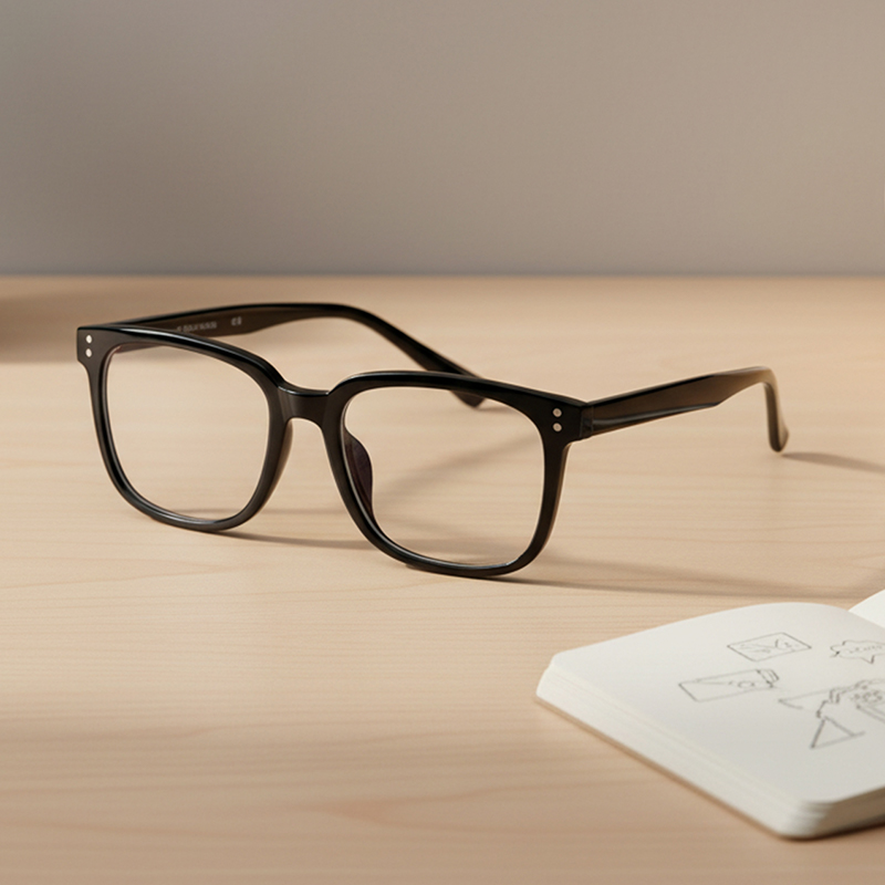 Campus Clear Vision Unisex Glasses with Transparent Black Frame