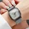 LunaFlex Square Quartz Watch With Silicone Strap For Women Students 1