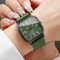 LunaFlex Square Quartz Watch With Silicone Strap For Women Students 3