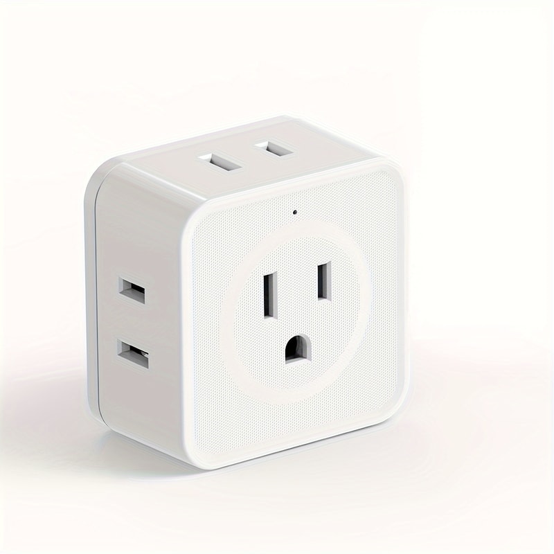 Way Outlet Extender Plug For Travel Dorm Home Space Saving Power Splitter 6