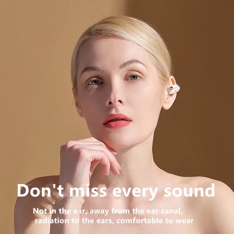 OpenEar Clip Bone Conduction Bluetooth Earbuds with Noise Reduction Mic