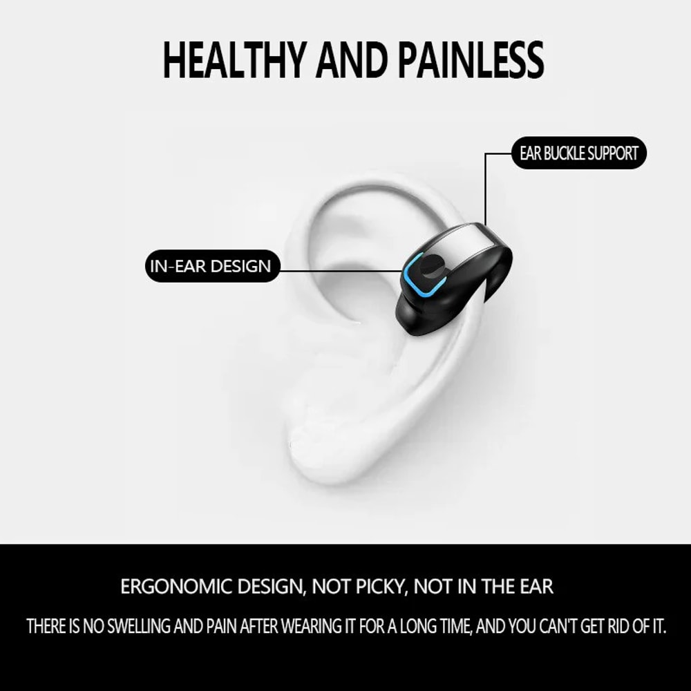 OpenEar Clip Bone Conduction Bluetooth Earbuds with Noise Reduction Mic