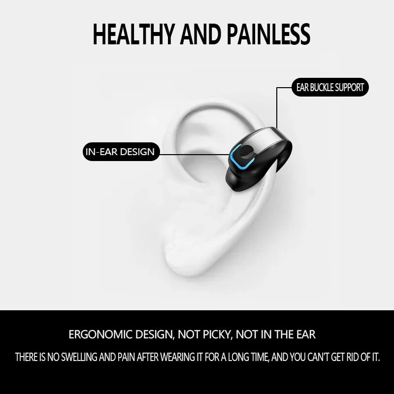 OpenEar Clip Bone Conduction Bluetooth Earbuds with Noise Reduction Mic
