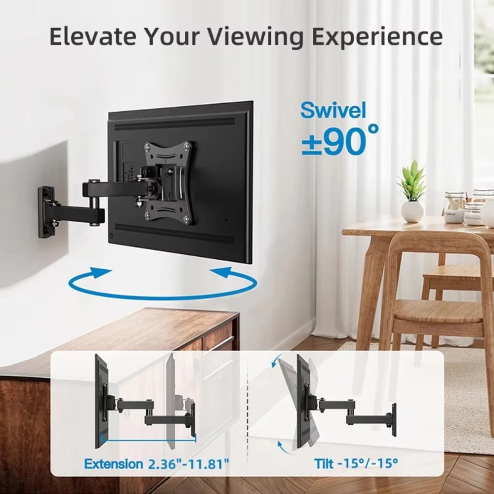FlexView Full Motion TV Wall Mount For Inch Screens With Swivel Tilt Extension 3
