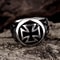 Croix de Guerre Gothic Cross Ring Adjustable Silver Punk Statement Jewelry