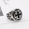 Croix de Guerre Gothic Cross Ring Adjustable Silver Punk Statement Jewelry