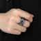 Croix de Guerre Gothic Cross Ring Adjustable Silver Punk Statement Jewelry
