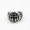 Croix de Guerre Gothic Cross Ring Adjustable Silver Punk Statement Jewelry