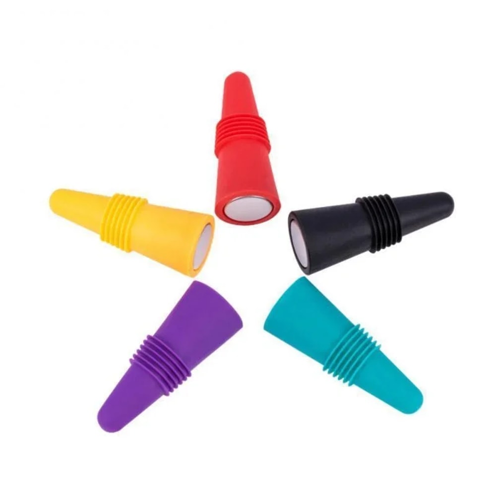 FreshSeal Silicone Wine Bottle Stopper Leak Proof Champagne & Beverage Saver Cap