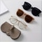 Litchi PU Leather Glasses Case Hanging Sunglasses Holder Travel Eyewear Pouch