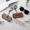 Litchi PU Leather Glasses Case Hanging Sunglasses Holder Travel Eyewear Pouch