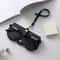 Litchi PU Leather Glasses Case Hanging Sunglasses Holder Travel Eyewear Pouch