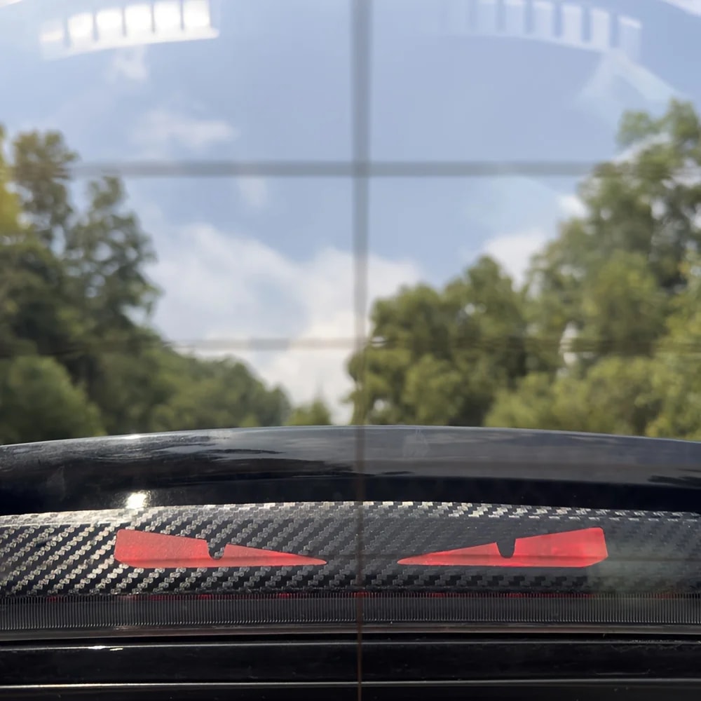 Devil Eyes Tail Light Sticker for Cars Monster Brake Light Decal with Carbon Fiber Night Projection