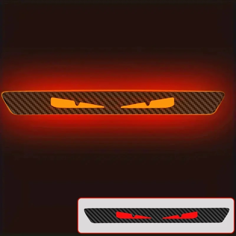 Devil Eyes Tail Light Sticker for Cars Monster Brake Light Decal with Carbon Fiber Night Projection