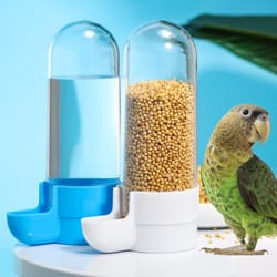 smart hanging bird feeder & water dispenser for parrots, finches and small cage pets