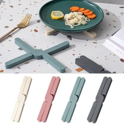 foldable heat resistant trivet mat for pots and pans non slip kitchen table protector