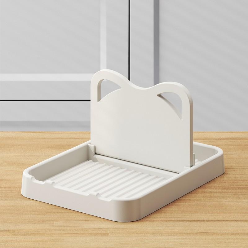 Foldable Pot Lid Holder & Spoon Rest Kitchen Organizer for Clean Countertops