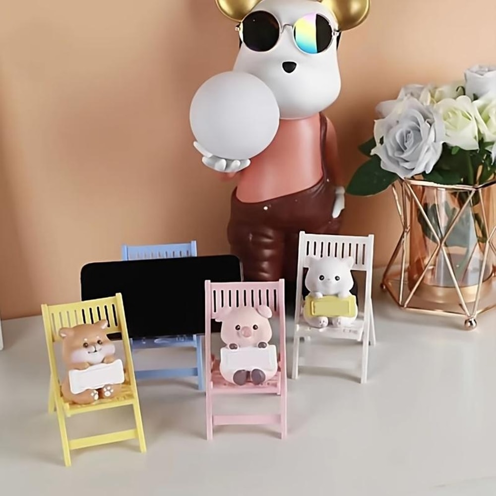 Beach Chair Foldable Phone Stand for Desk and Tablet Multi Angle Holder
