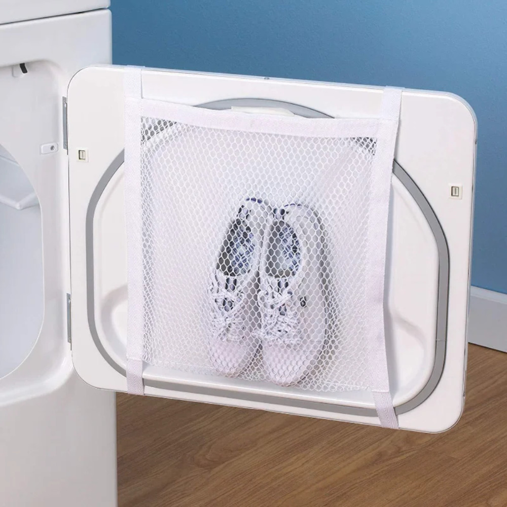 SneakerSafe Shoe Dryer Bag with Elastic Straps for Laundry and Fast Airflow Drying