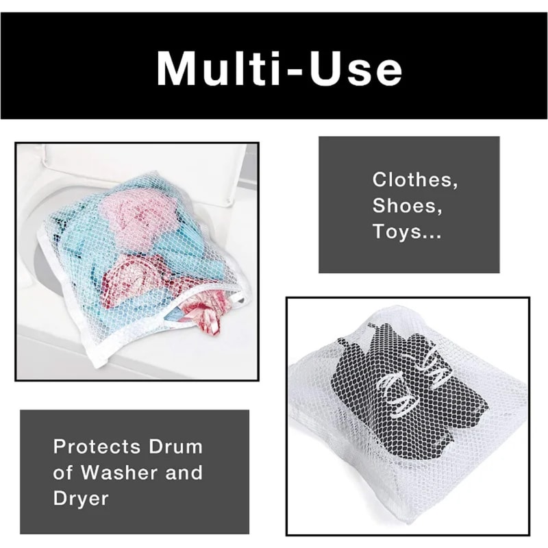 SneakerSafe Shoe Dryer Bag with Elastic Straps for Laundry and Fast Airflow Drying