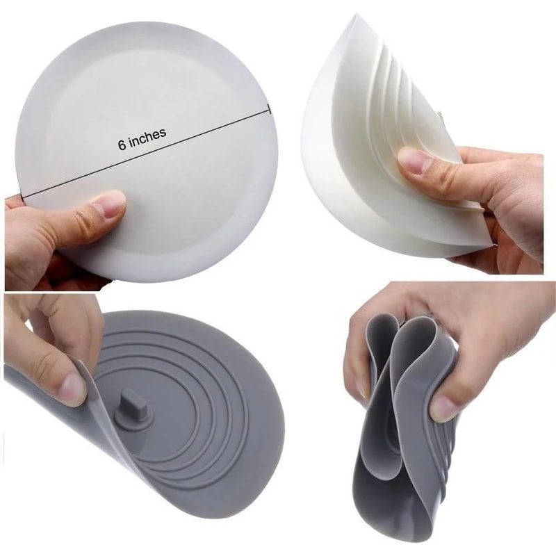 Large Silicone Drain Hair Catcher Leakproof Tub Stopper Cover 1
