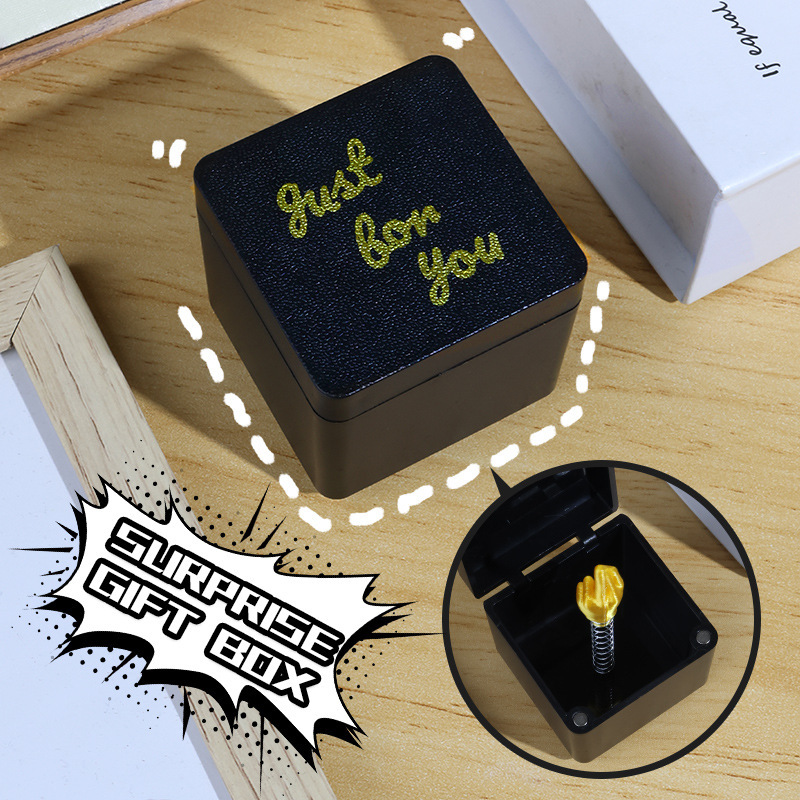 Funny Middle Finger Surprise Box Novelty Prank Gift Office Desk Decor 3