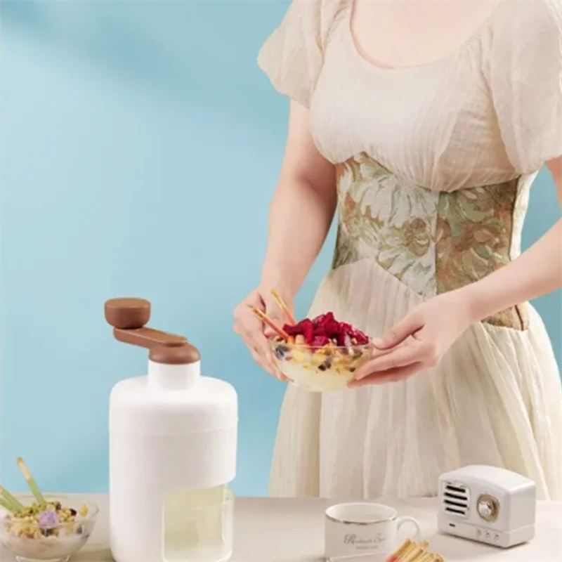 FrostFlow Manual Shaved Ice Machine Portable Ice Crusher Snow Cone Maker 3