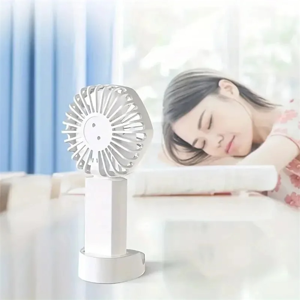 Compact USB Rechargeable Handheld Fan Speed Portable Handheld Fan For Travel Home Cooling 1