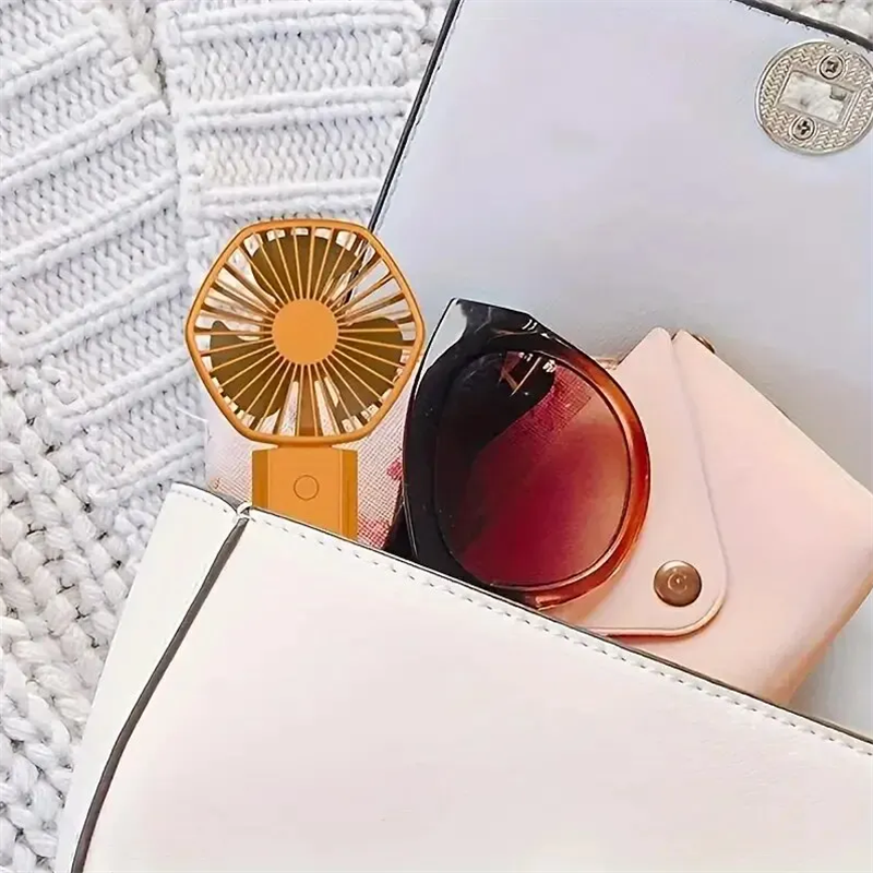 Compact USB Rechargeable Handheld Fan Speed Portable Handheld Fan For Travel Home Cooling 2