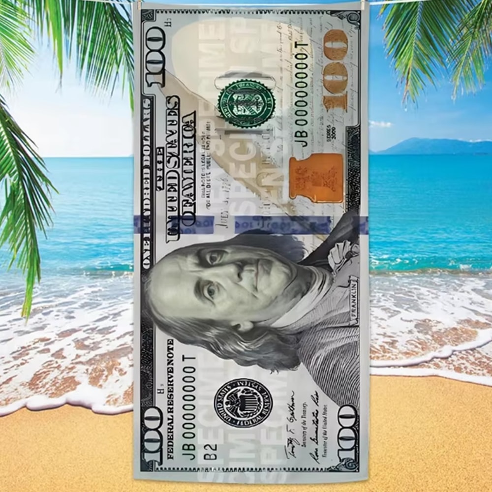 Premium Quick Dry Microfiber Beach Towel Large Printed Design for Travel Swimming & Vacation