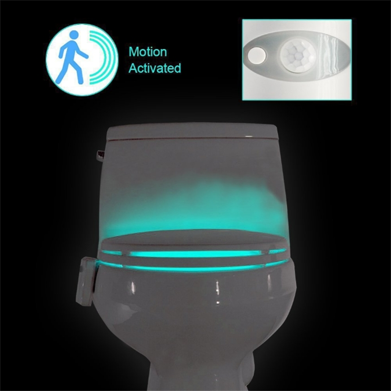 Smart LED Motion Sensor Toilet Night Light With Color Changing Bowl Glow 1