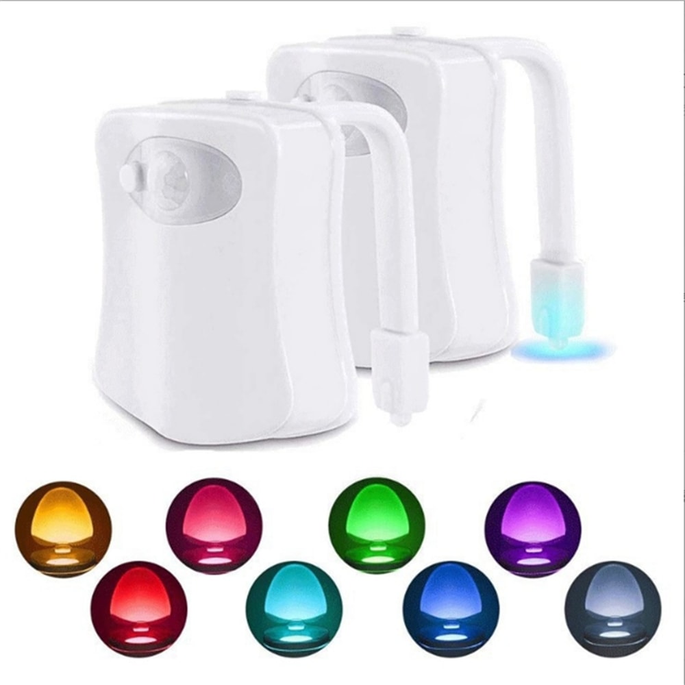 Smart LED Motion Sensor Toilet Night Light With Color Changing Bowl Glow 2