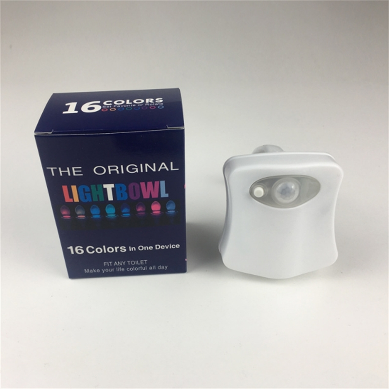 Smart LED Motion Sensor Toilet Night Light With Color Changing Bowl Glow 7