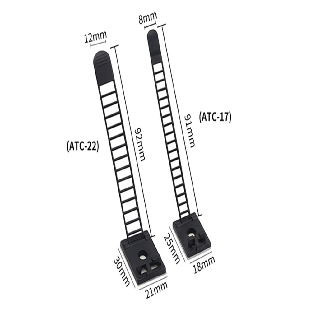 Adjustable Adhesive Cable Clamp Mount for Secure Wire Management