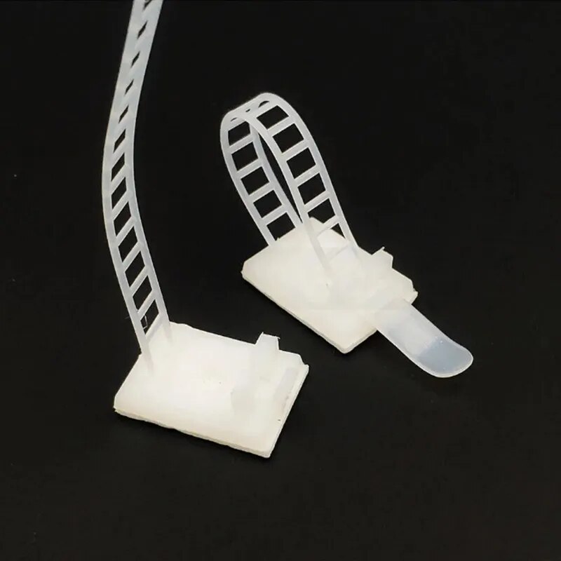 Adjustable Adhesive Cable Clamp Mount for Secure Wire Management