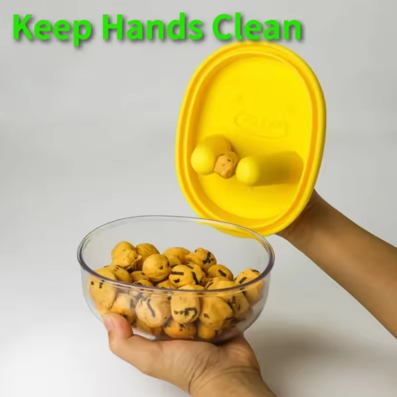 CleanGrip Snack & Lunch Container Bowl for School, Office & Picnics
