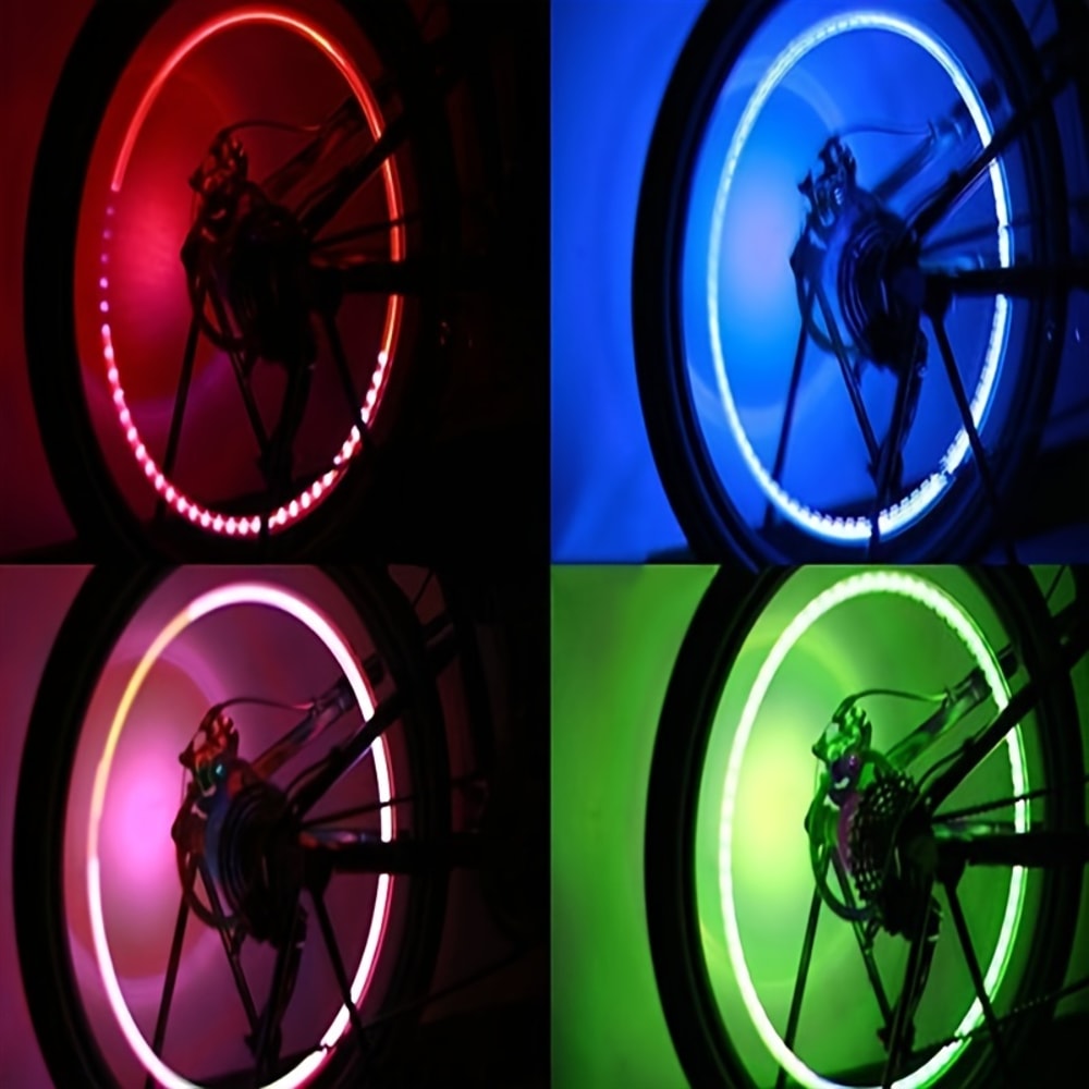 Motion Activated LED Tire Valve Lights for Bicycle, Motorcycle & Car Wheels Bright Night Safety & Style