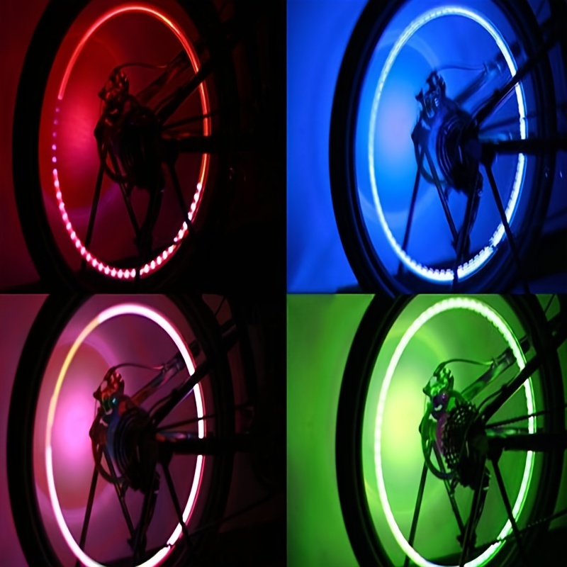 Motion Activated LED Tire Valve Lights for Bicycle, Motorcycle & Car Wheels Bright Night Safety & Style
