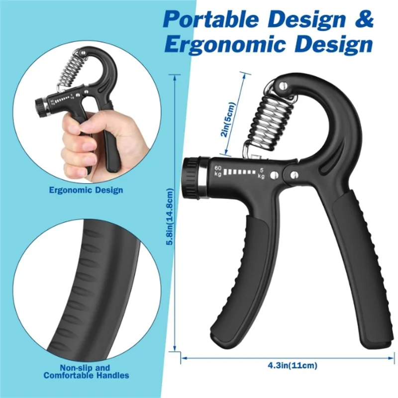 GripMaster Digital Hand Grip Strength Trainer & Adjustable Wrist Exerciser
