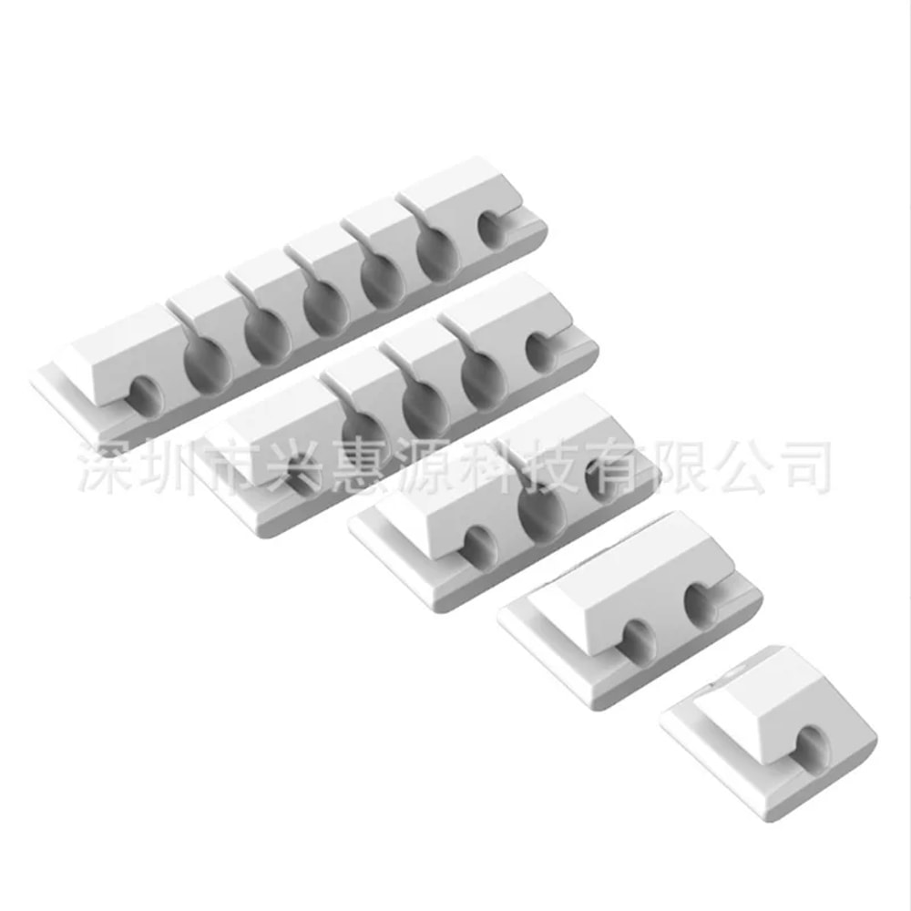 FlexHold Silicone Cable Organizer Clip Multi Slot Desk Cord Management Holder
