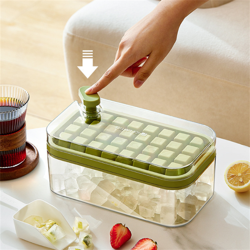 Premium Double Layer Ice Cube Tray Mold With Easy Press Storage 1