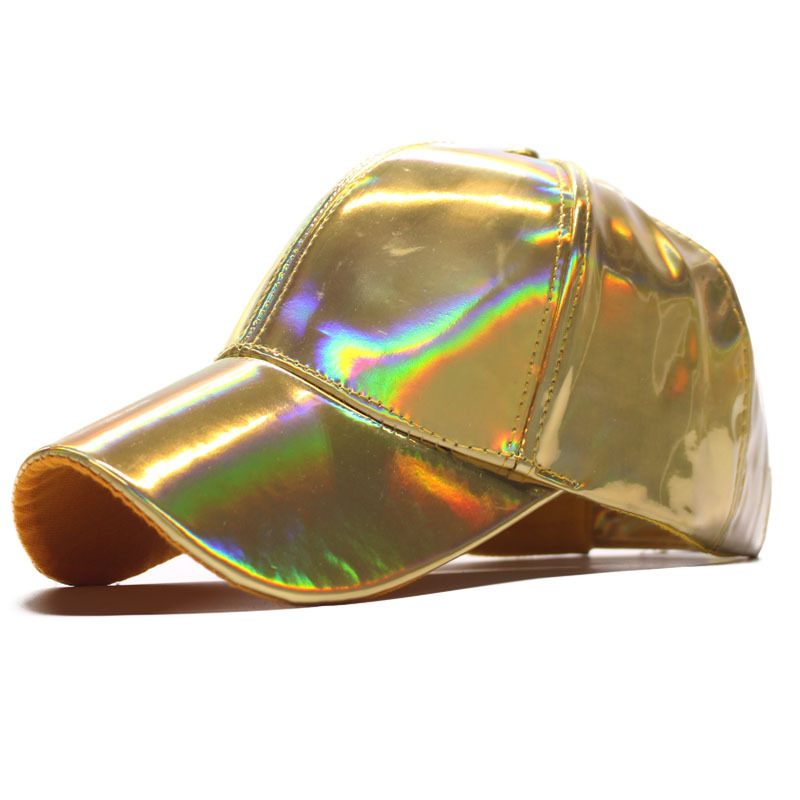 Premium Shiny Patent Leather Cap Unisex Streetwear Duckbill Cap Baseball Hat 1