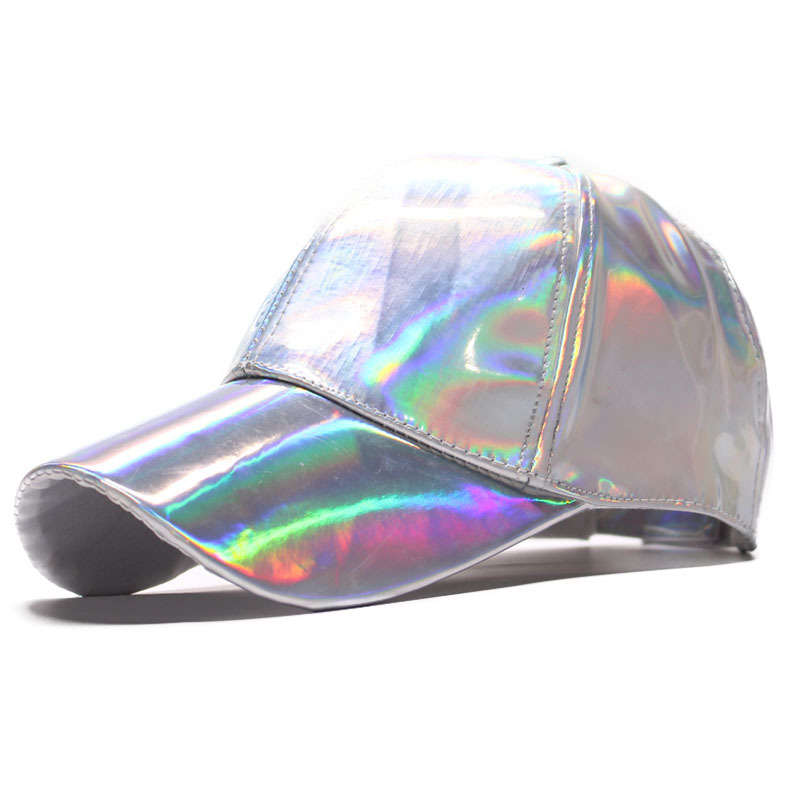Premium Shiny Patent Leather Cap Unisex Streetwear Duckbill Cap Baseball Hat 3