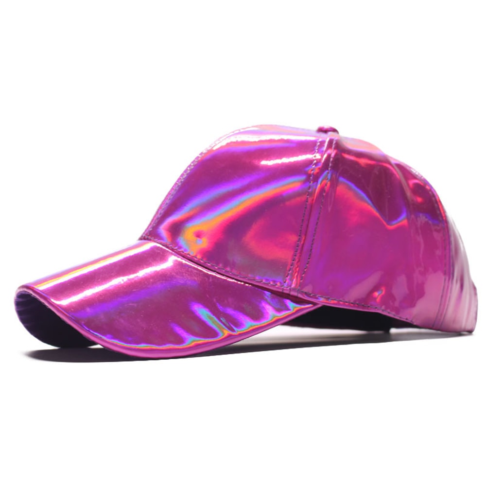 Premium Shiny Patent Leather Cap Unisex Streetwear Duckbill Cap Baseball Hat 5