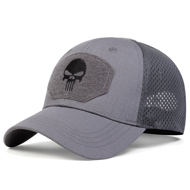 Skull Tactical Mesh Trucker Cap Adjustable Tactical Baseball Cap For Hunting Hiking Airsoft 7