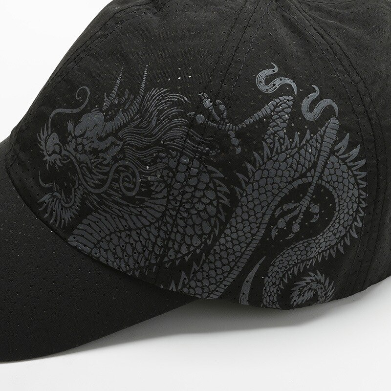 Chinese Style Dragon Baseball Cap Quick Dry Sun Protection Outdoor Hat 2