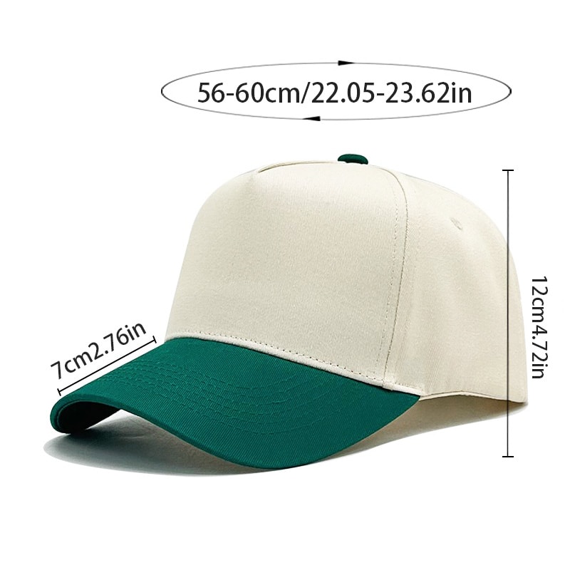 Retro Color Block Baseball Cap For Men Women Breathable Baseball Cap With Sun Protection 2