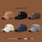 Corduroy Baseball Cap With Embroidered R Stylish Adjustable Casual Hat 1