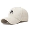 Corduroy Baseball Cap With Embroidered R Stylish Adjustable Casual Hat 2
