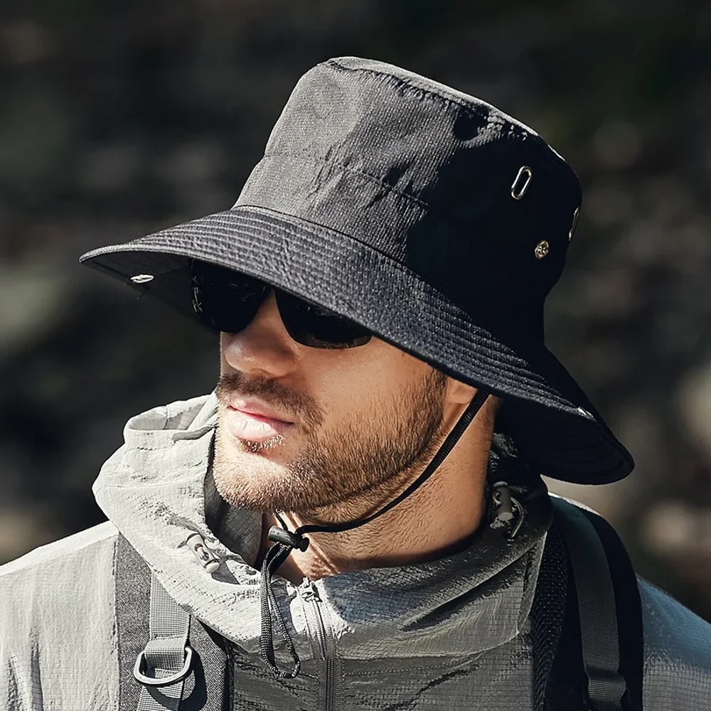 TrailGuard Waterproof Wide Brim Sun Hat UV Protection Safari Fishing & Hiking Bucket Hat